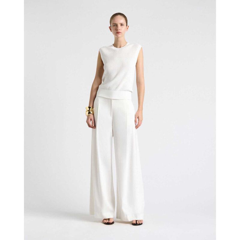 Cue Textured Round Neck Knit Tank image number 3